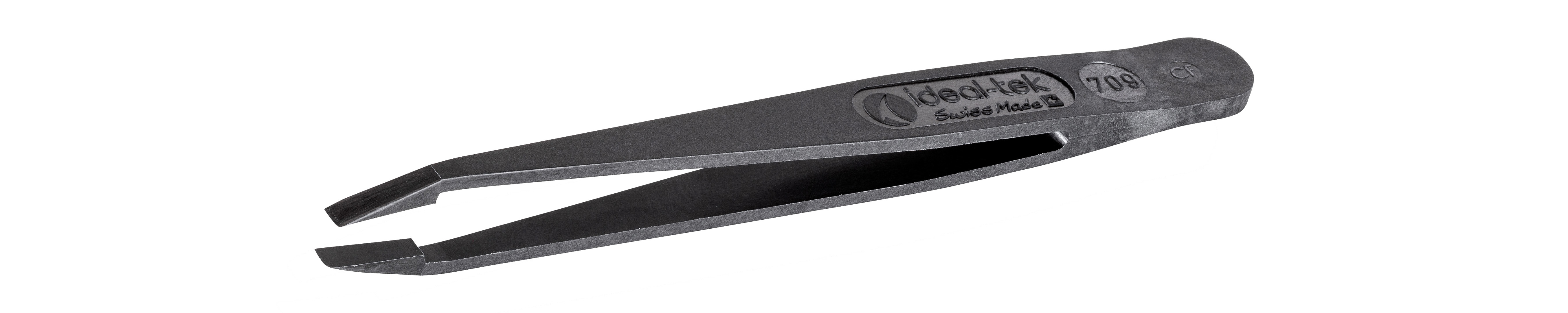 ideal-tek 115 mm, PA66/CF30 (Tip), Plastic (Body), Flat, ESD Tweezers