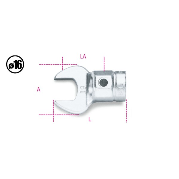 BETA Pipe Wrench, 58 mm Overall, 13mm Jaw Capacity