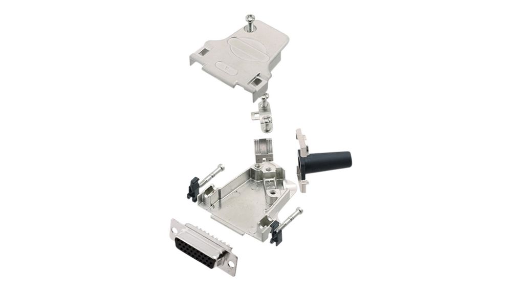 Encitech Connectors 6355 Series Zinc D Sub Backshell, 15 Way