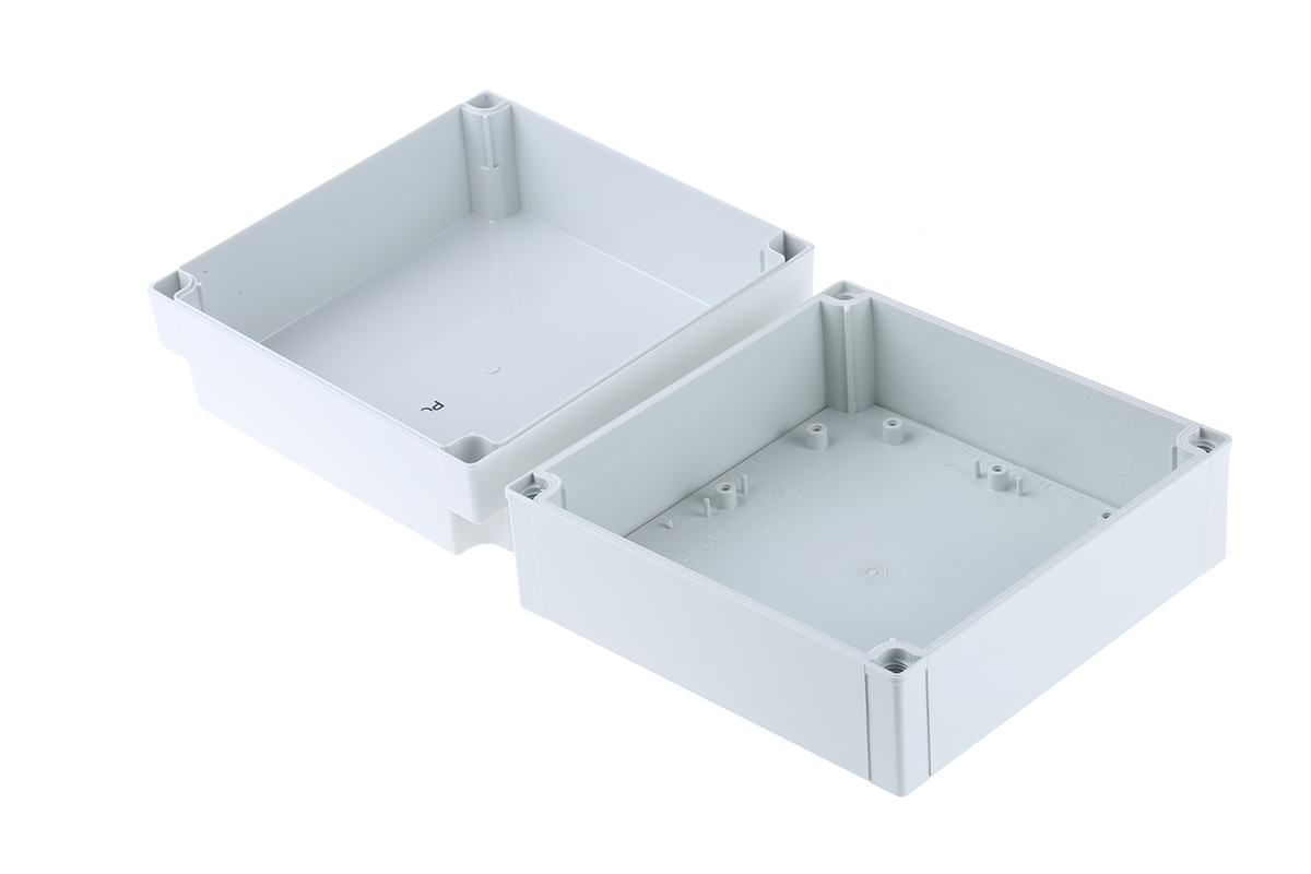 Fibox MNX Series Grey Polycarbonate Enclosure, IP66, IP67, Grey Lid, 180 x 180 x 100mm