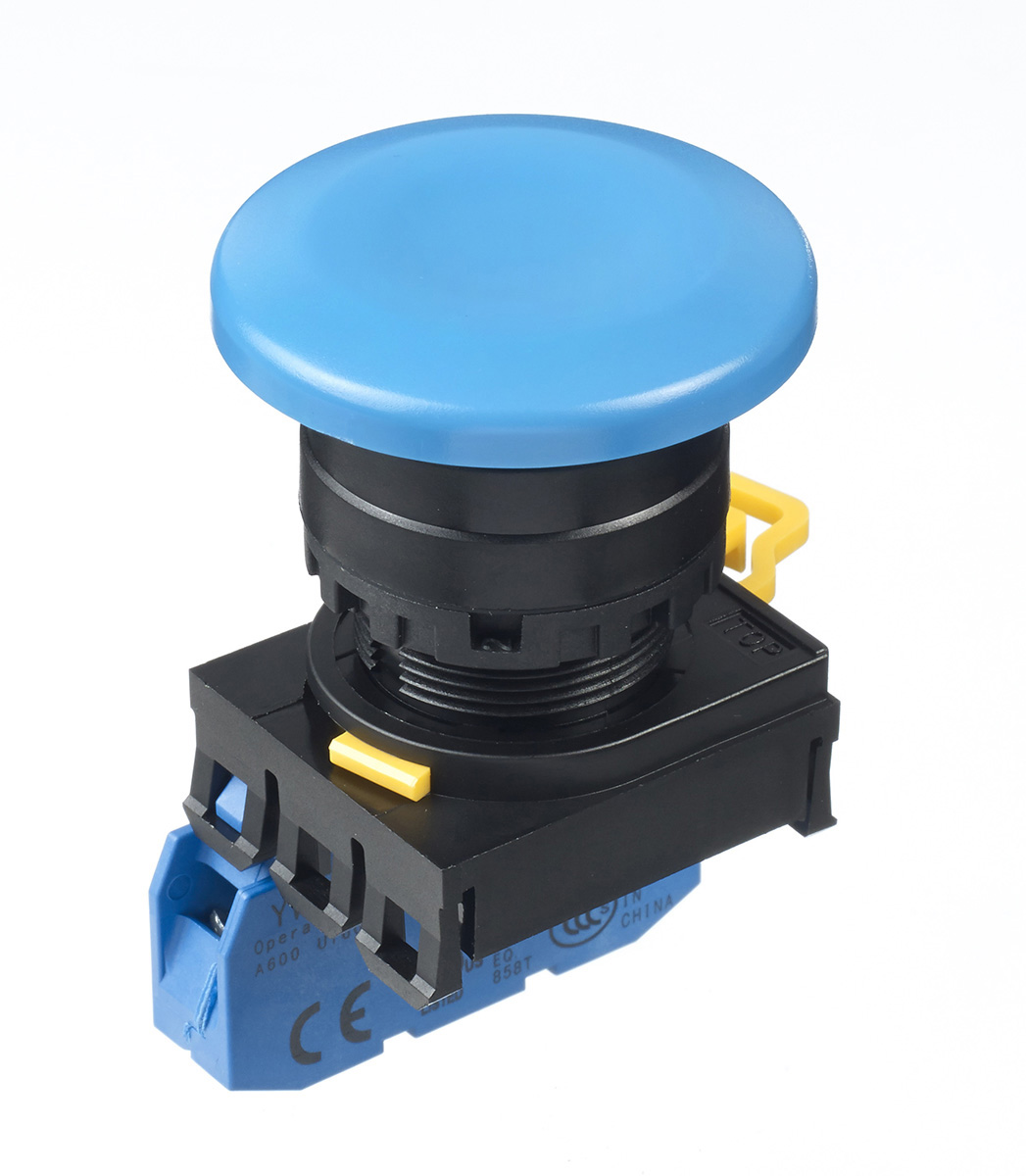 Idec YW Series Illuminated Push Button Complete Unit, Panel Mount, 22mm Cutout, SPST, IP65