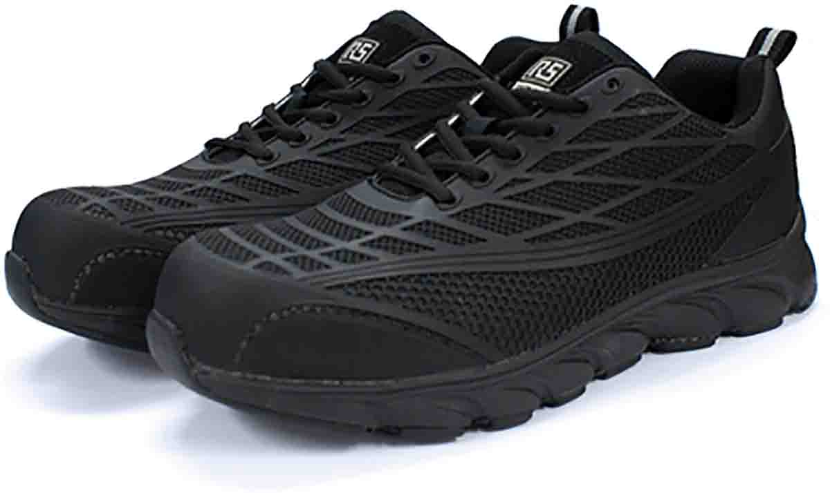 RS PRO Men's Black Fibreglass Toe Capped Safety Trainers, UK 11, EU 46