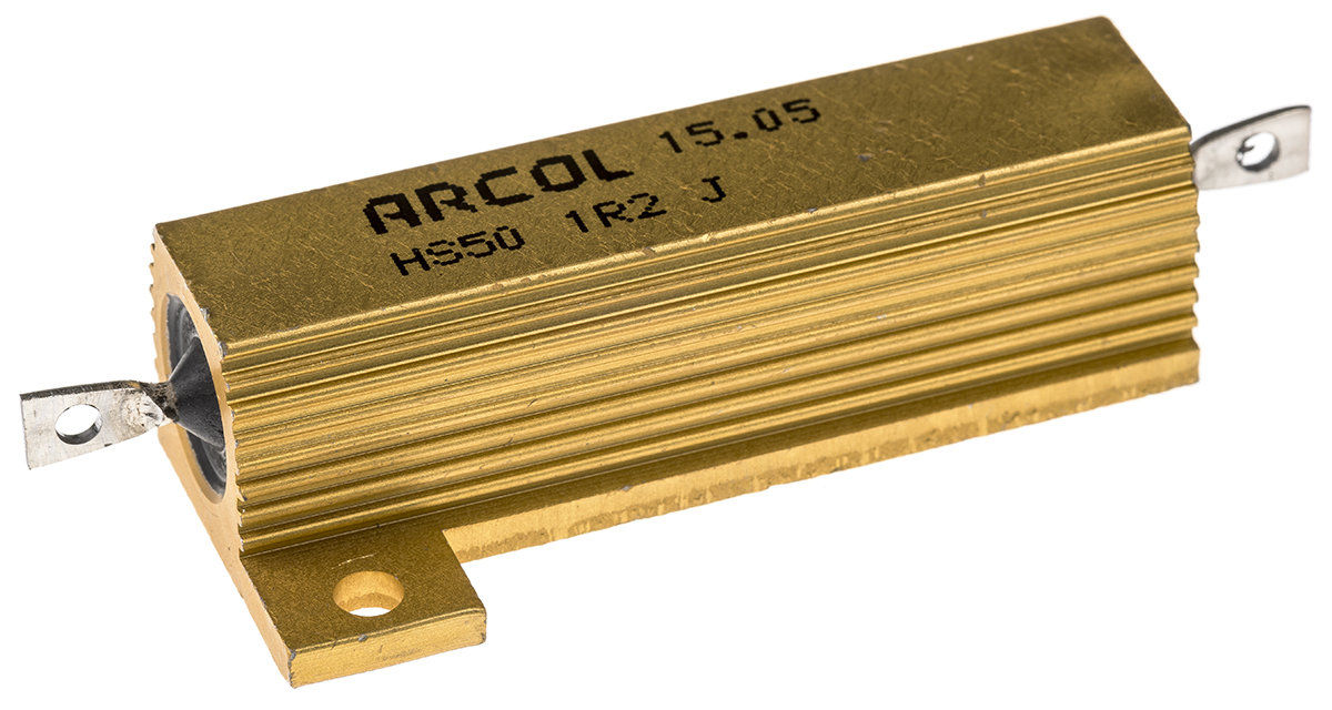 Arcol, 1.2Ω 50W Wire Wound Chassis Mount Resistor HS50 1R2 J ±5%