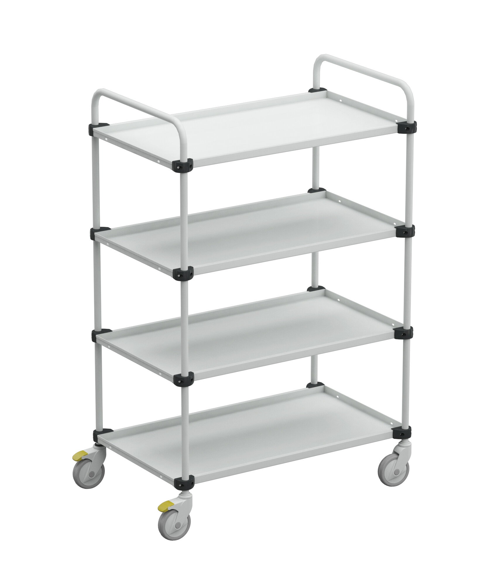 Treston 4 Shelf Aluminium, Steel Trolley Trolley, 1000 x 400mm, 300kg Load