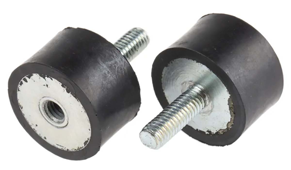 RS PRO M6 Anti Vibration Mount, Male to Female Bobbin with 67.67daN Compression Load