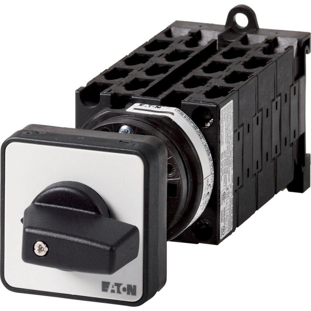 Eaton, 8P 3 Position 60° Changeover Cam Switch, 690V (Volts), 20A, Short Thumb Grip Actuator