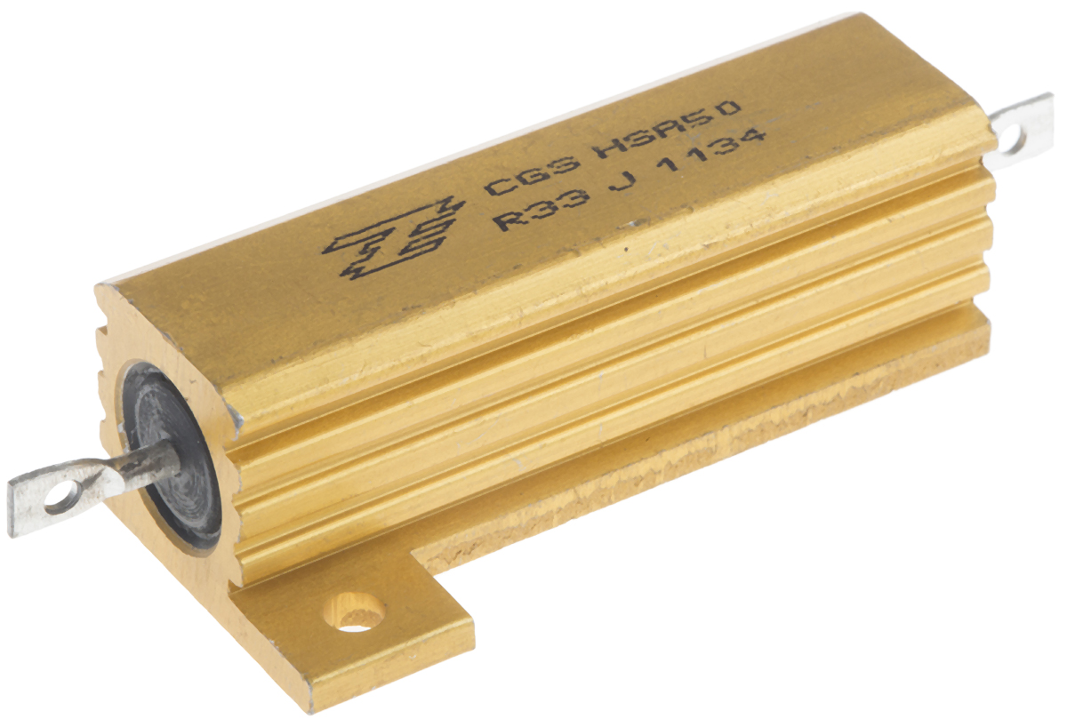 TE Connectivity, 330mΩ 50W Wire Wound Chassis Mount Resistor HSA50R33J ±5%