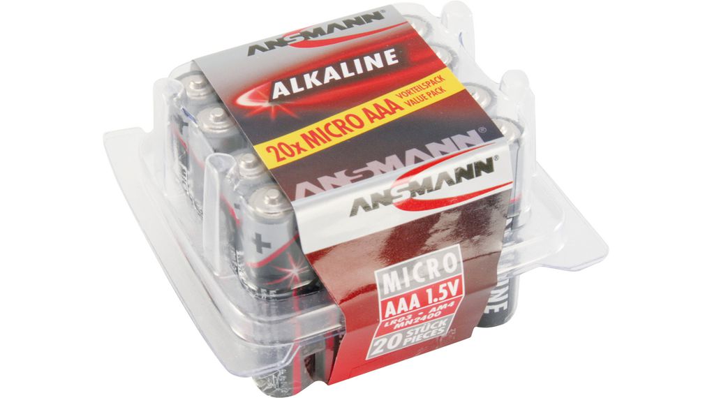 Ansmann Alkaline AAA Batteries 1.5V