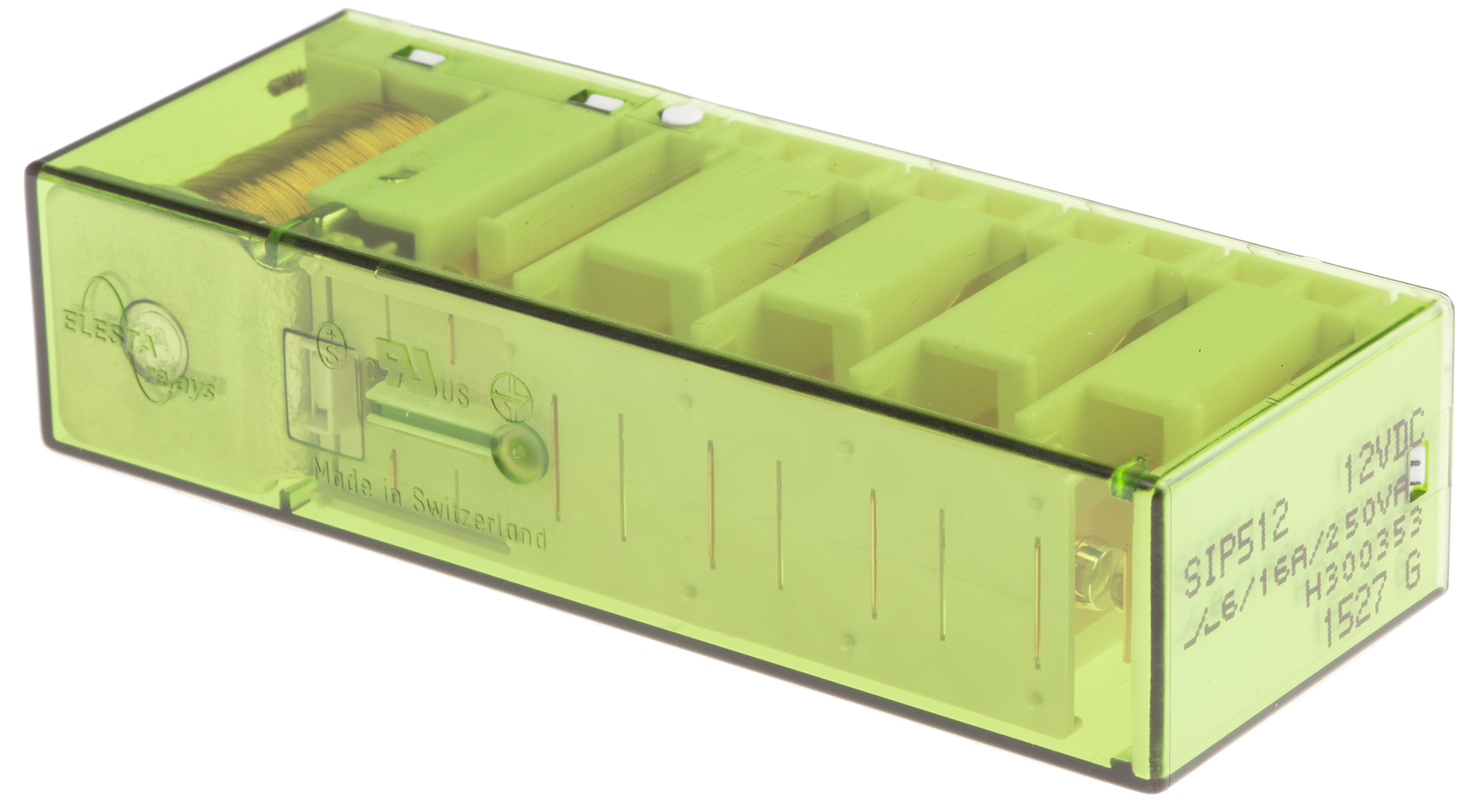 Elesta PCB Mount Force Guided Relay, 12V dc Coil Voltage, 4PST, SPST, SPST