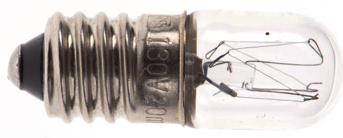 RS PRO E10 Indicator Light, Clear, 130 V, 20 mA, 3000h