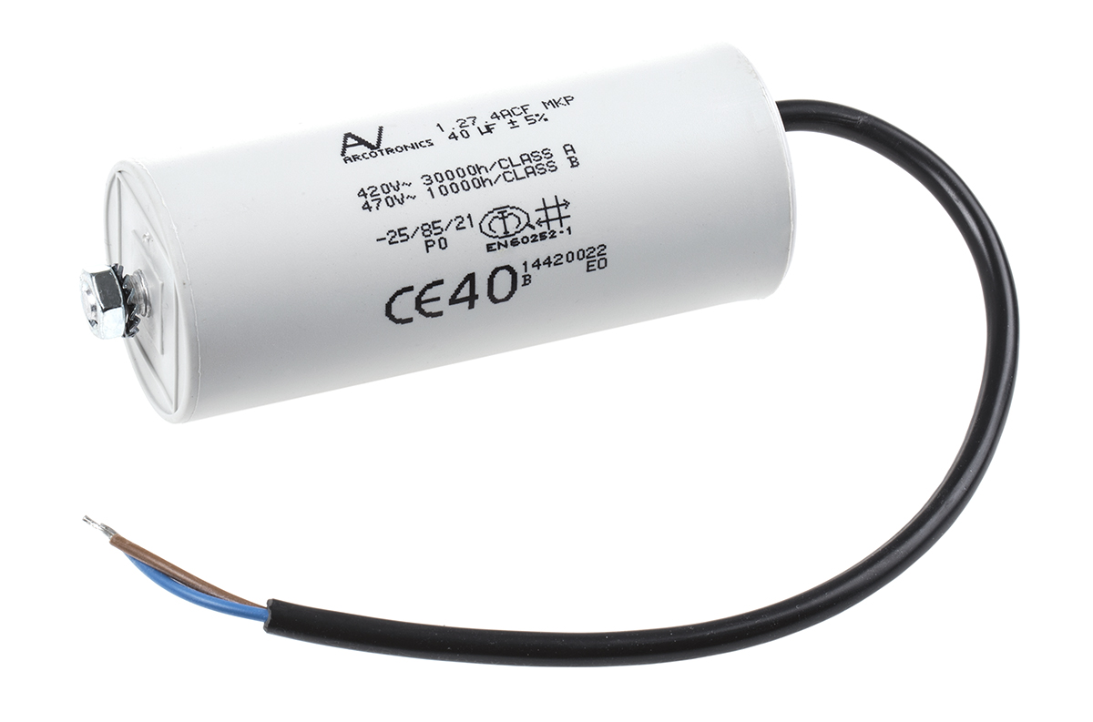 KEMET C27 Metallised Polypropylene Film Capacitor, 470V ac, ±5%, 40μF, Chassis Mount