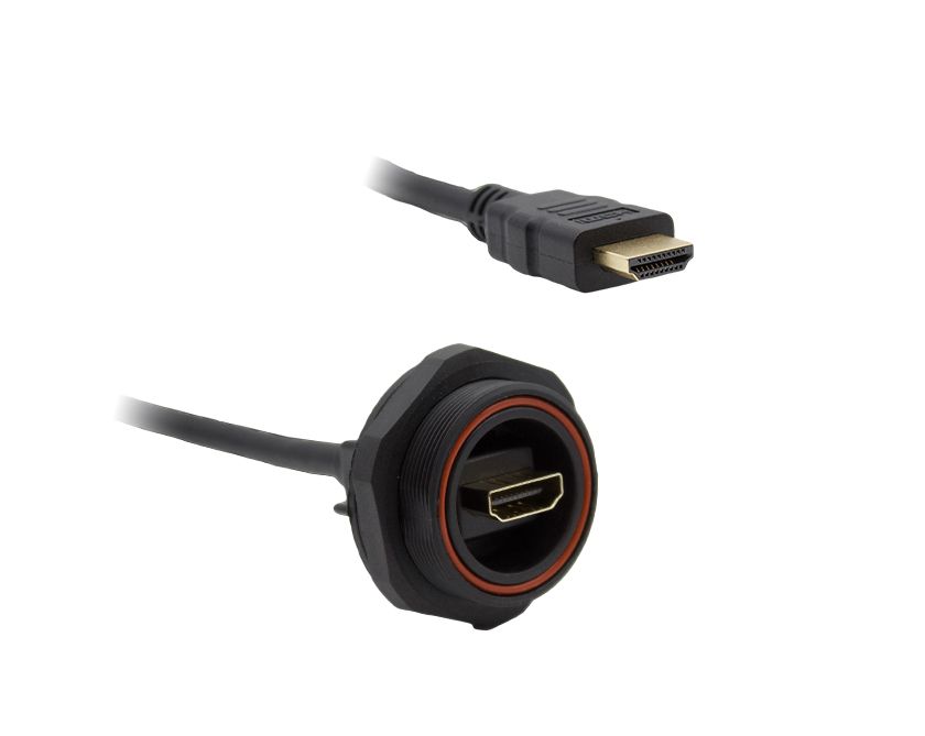 BulginStandard Buccaneer - HDMI 2.1, 1m Female HDMI to Male HDMI Ultra High Speed 8K