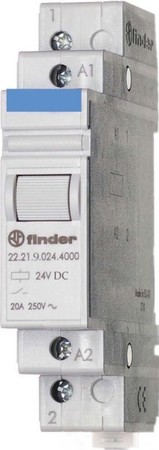 Finder DIN Rail Non-Latching Relay, 24V dc Coil, 20A Switching Current, SPST