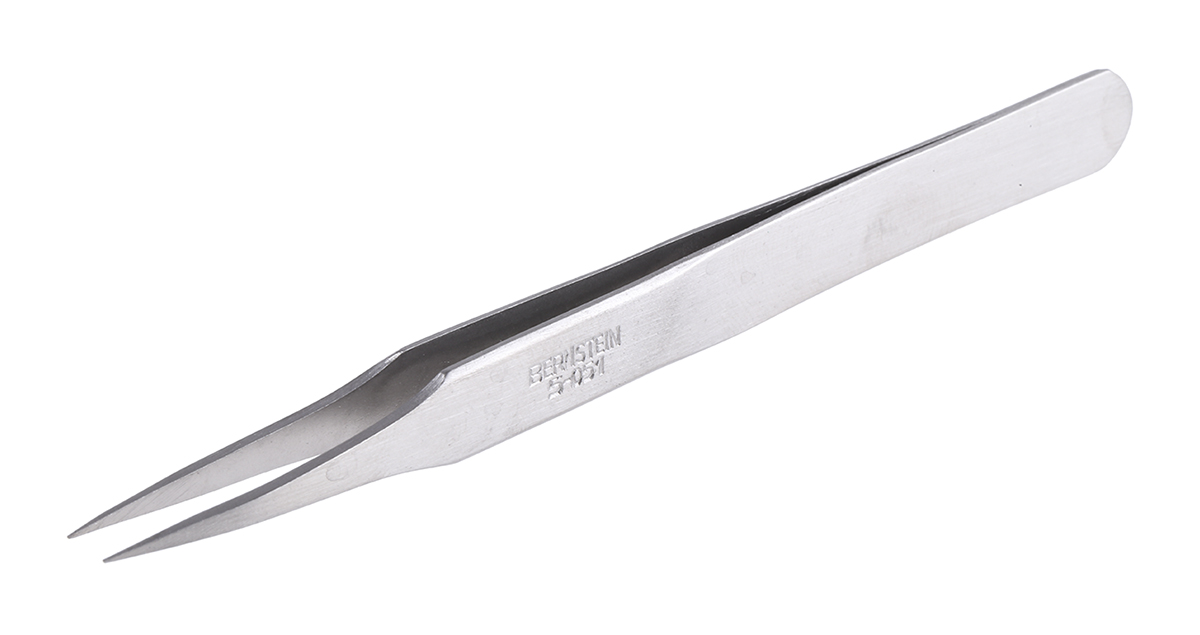 Bernstein 115 mm, Stainless Steel, Pointed, Tweezers