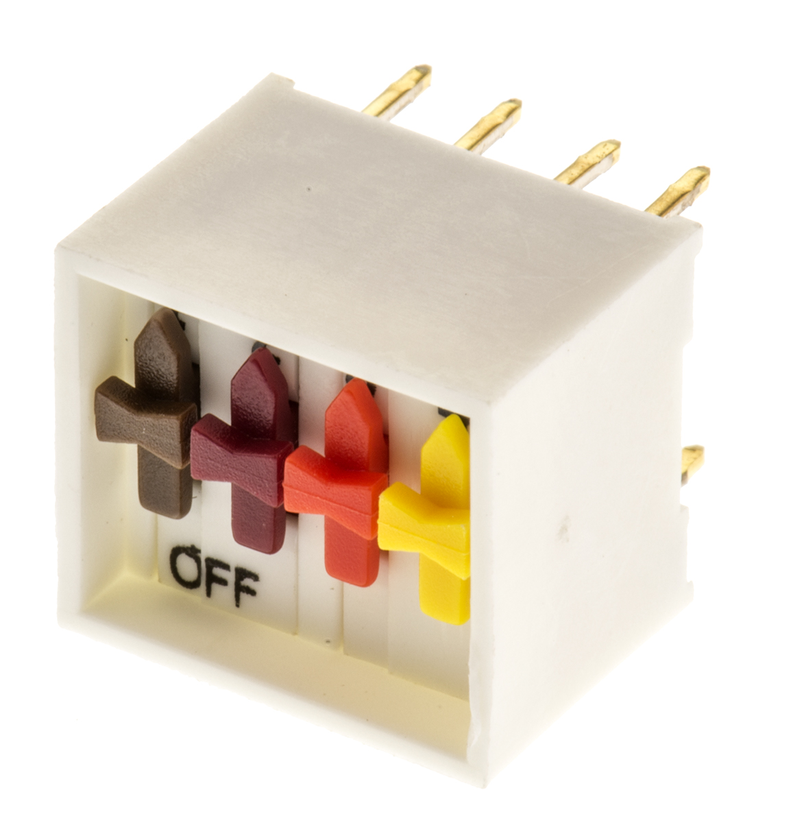 ERG 4 Way Through Hole DIP Switch 4PST