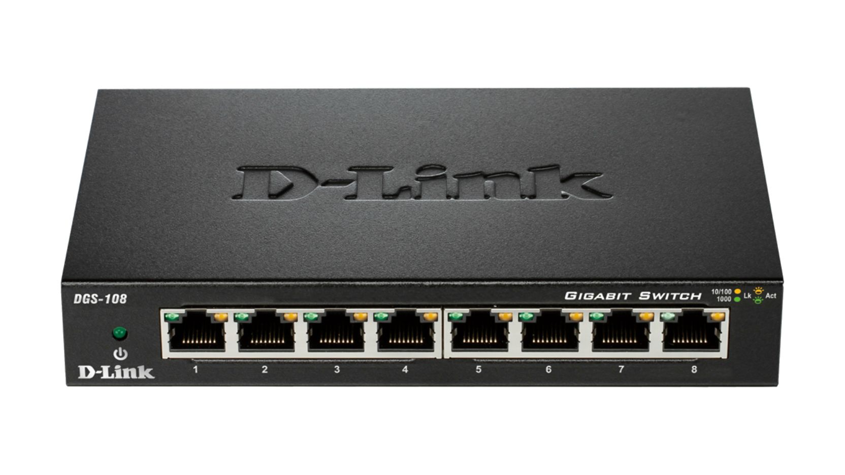 D-Link 8-Port Gigabit Unmanaged Desktop Switch DGS-105, Unmanaged 8 Port Gigabit Switch, EU