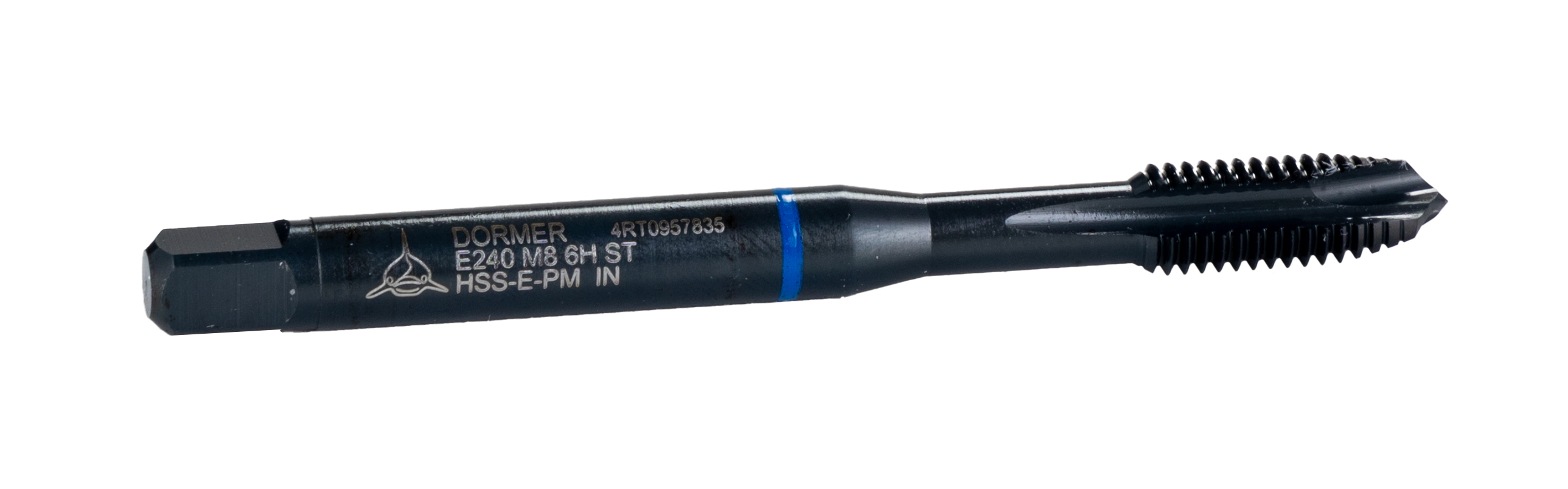 Dormer Threading Tap HSS-E-PM 1-Piece 1.25mm Pitch Metric Standard Machine Tap M8 Thread