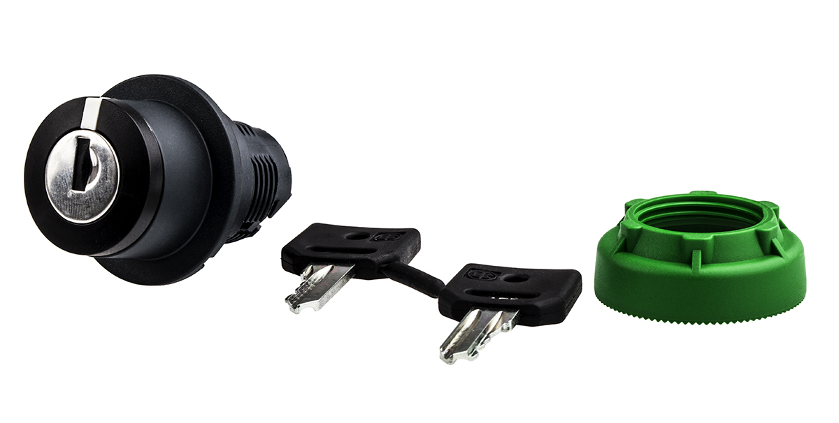 Schneider Electric Harmony 2-position Key Switch Head, Latching, 30mm Cutout