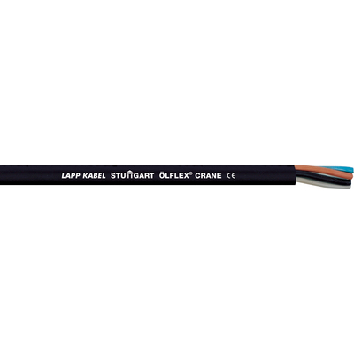 Lapp Flexible Multicore 1 mm² 4 Core Power Cable, Black Rubber, 50m