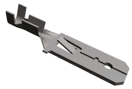 TE Connectivity FASTIN-FASTON .250 Uninsulated Male Spade Connector, Tab, 6.35 x 0.8mm Tab Size, 0.35mm² to 1mm²
