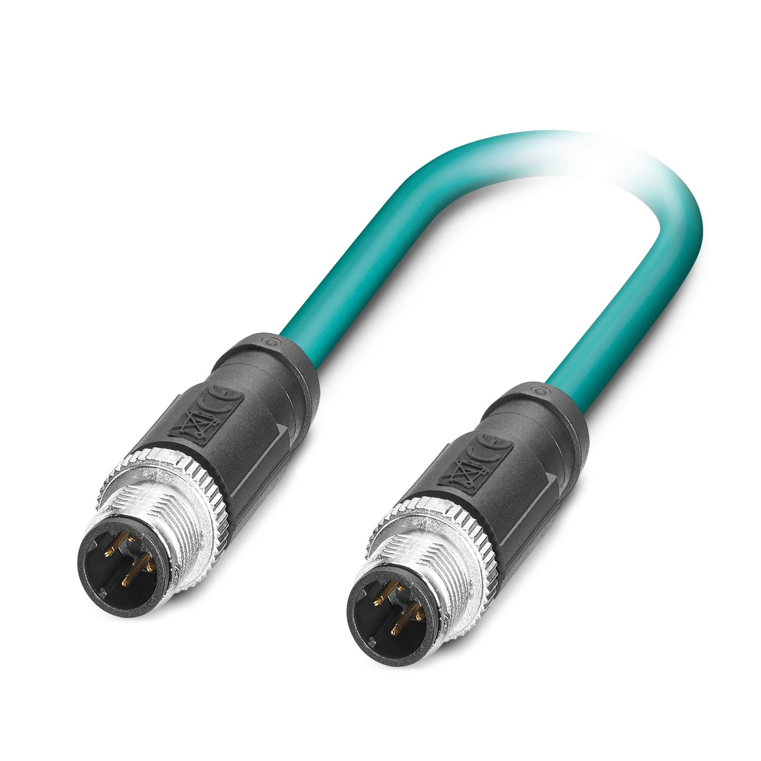 Phoenix ContactNBC, 5m Cat5 M12 to Male M12 Male Shielded, Terminated