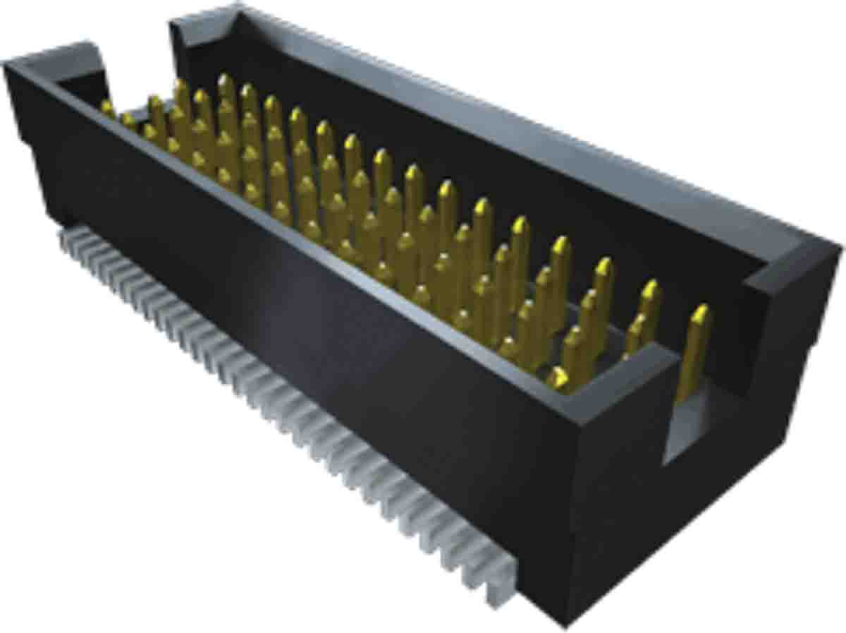 Samtec TOLC Series Straight Surface PCB Header, 40 Contact(s), 1.27 mm Pitch, 4 Row, Shrouded
