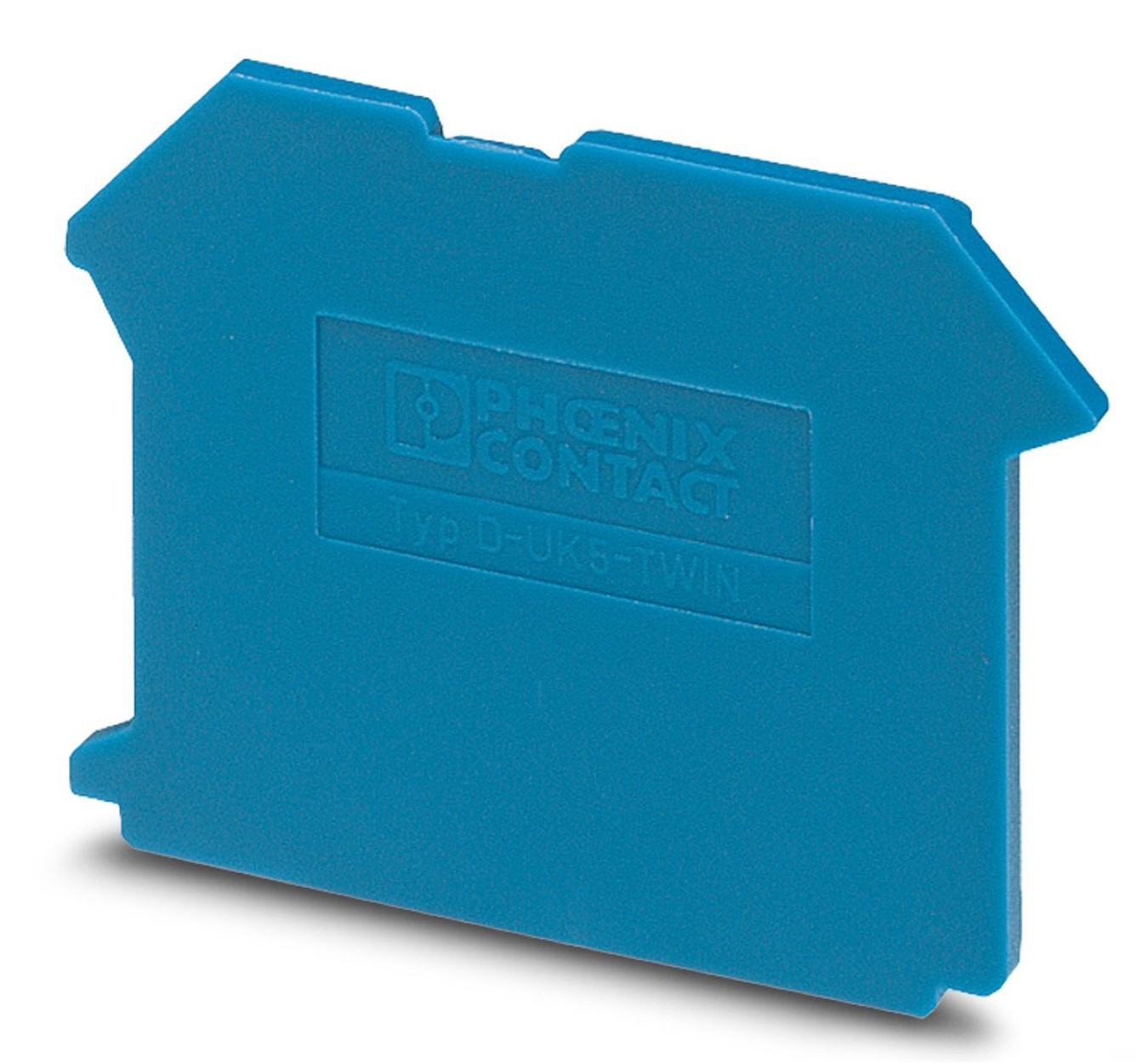 Phoenix Contact D-UK 5-TWIN BU Series End Cover for Use with DIN Rail Terminal Blocks