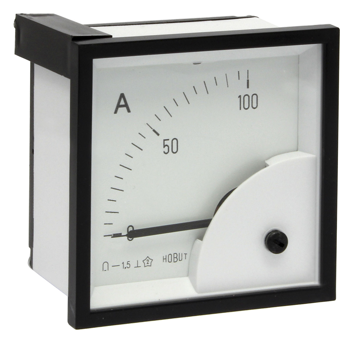 HOBUT D72MC Analogue Panel Ammeter 0/100A For Shunt 75mV DC, 72mm x 72mm Moving Coil