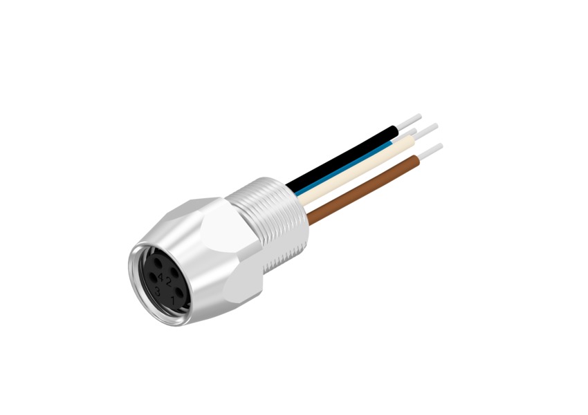 CONEC Circular Connector, 4 Contacts, Front, M8 Connector, Socket, Female, IP67, 42 Series