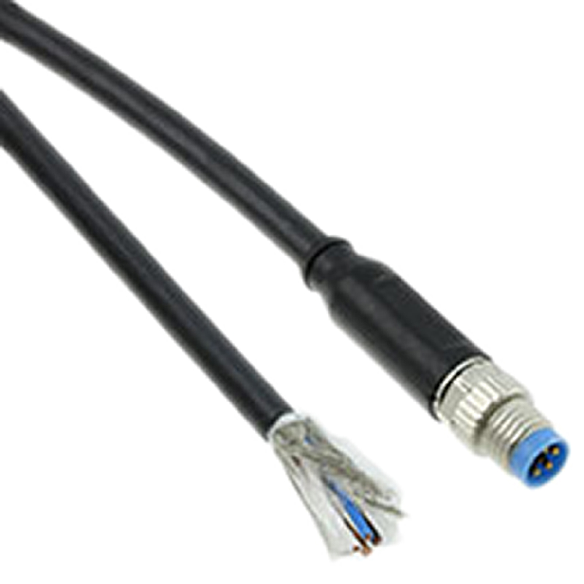 TE Connectivity Male 4 way M8 to Unterminated Free End Sensor Actuator Cable, 1.5 m