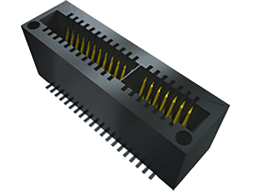 Samtec MEC1 Series Vertical Female Edge Connector, Surface Mount, 10-Contacts, 1mm Pitch, 2-Row, Solder Termination