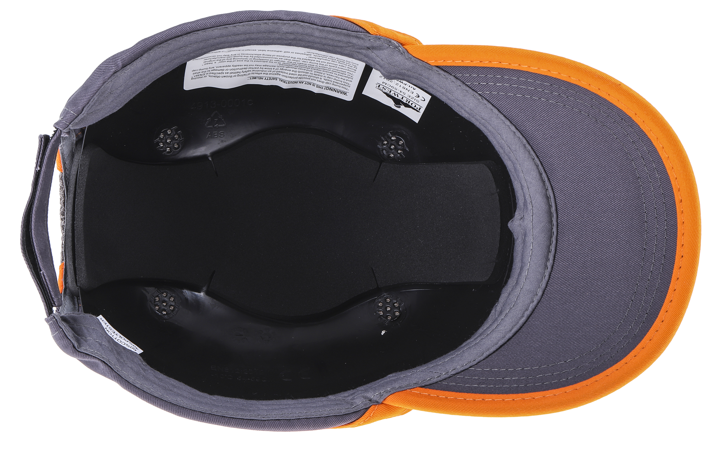 Portwest Grey Standard Peak Bump Cap, ABS Protective Material
