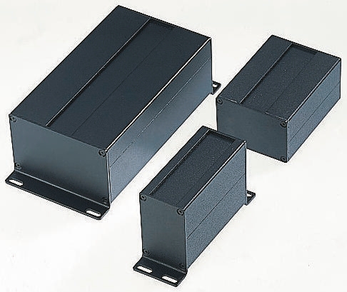 Rose Multitronic TS Series Black Die Cast Aluminium Enclosure, 51 x 76 x 105mm