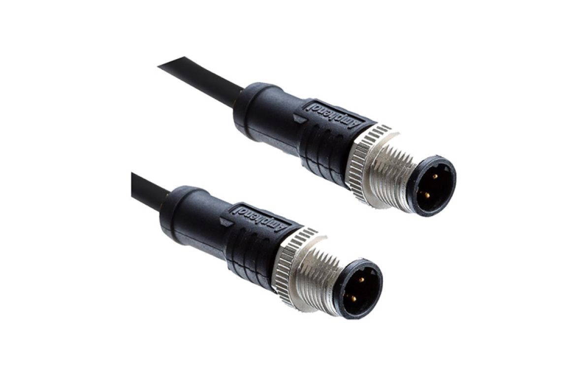 Amphenol Industrial Male 5 way M12 to Male 5 way M12 Connector Cable, 1000 mm
