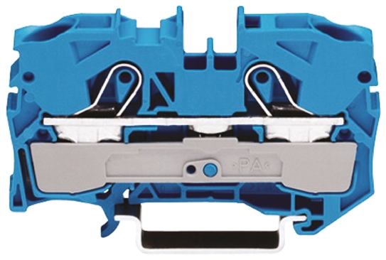 WAGO 2010-1204 TOPJOB S, 2010 Series Blue, 10mm², Single-Level, Push-In Cage Clamp Termination, ATEX, IECEx