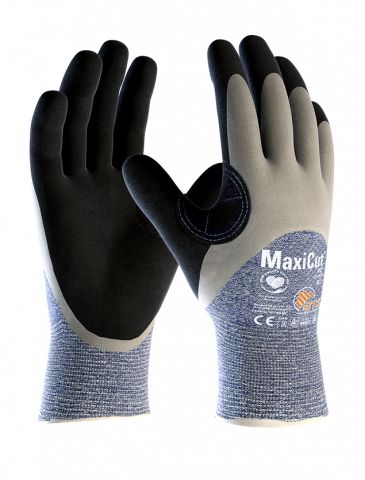 ATG Maxicut Blue Polyester Work Gloves, Size 6, NBR Coating