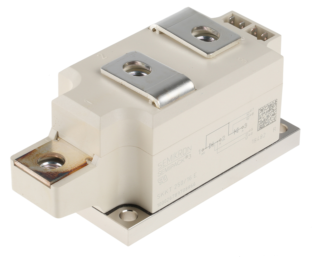 Semikron Danfoss SKKT 250/16 E, Dual Thyristor Module 1600V, 250A 200mA
