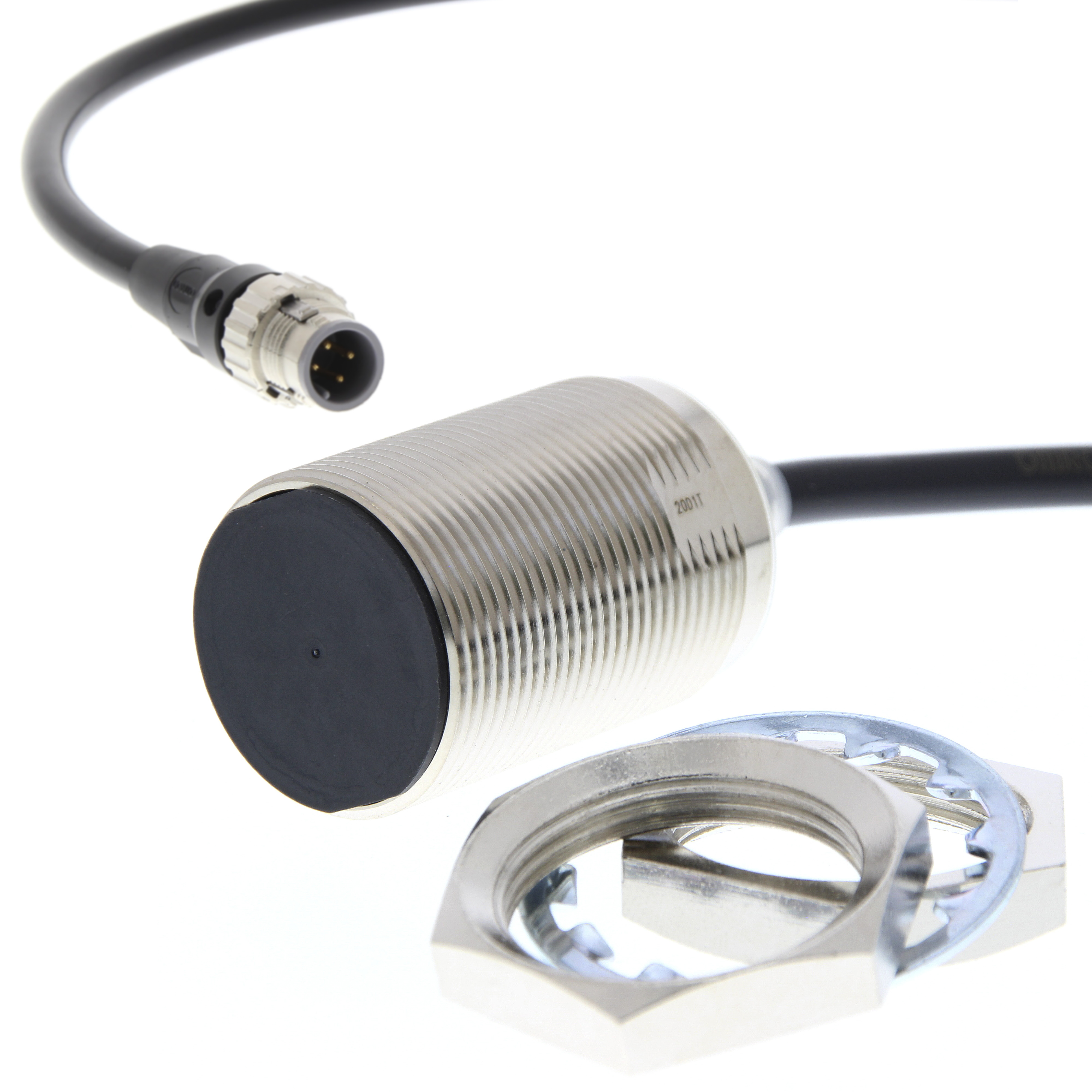 Omron Inductive Threaded Barrel Proximity Sensor, M30, 23 mm Detection, PNP NO, 10 → 30 V dc