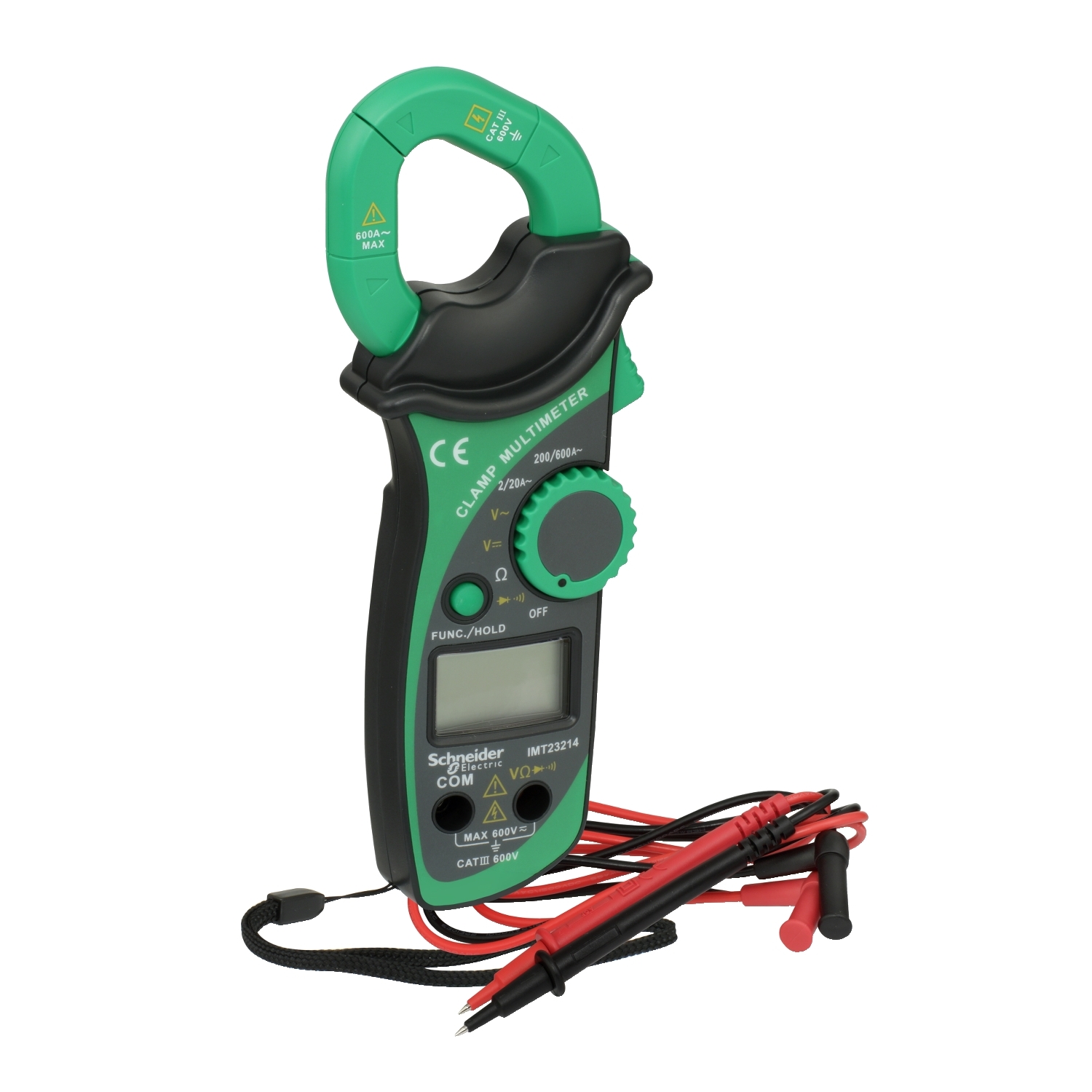 Schneider Electric IMT23214 Clamp Meter, Max Current 600A ac CAT III 600V