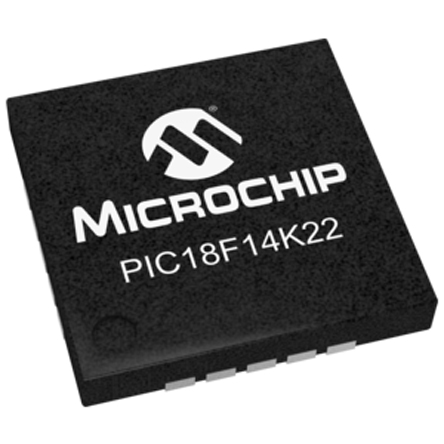Microchip PIC18F14K22-I/ML, 8 bit PIC, PIC18(L)F1XK22 Microcontroller, 64 MHz, 16kB FLASH, 20-Pin QFN