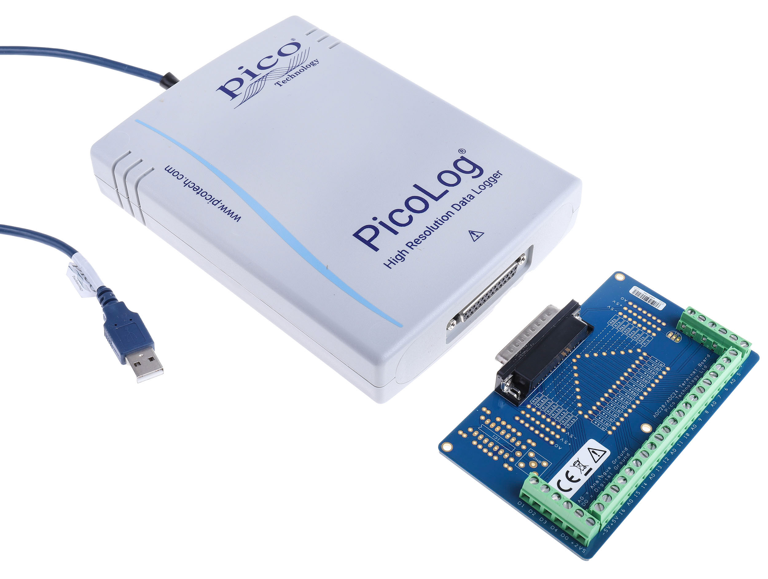 Pico Technology ADC-20 & TERM Voltage Data Logger, USB 1.1, USB 2.0, 4, 8 Input Channel(s)