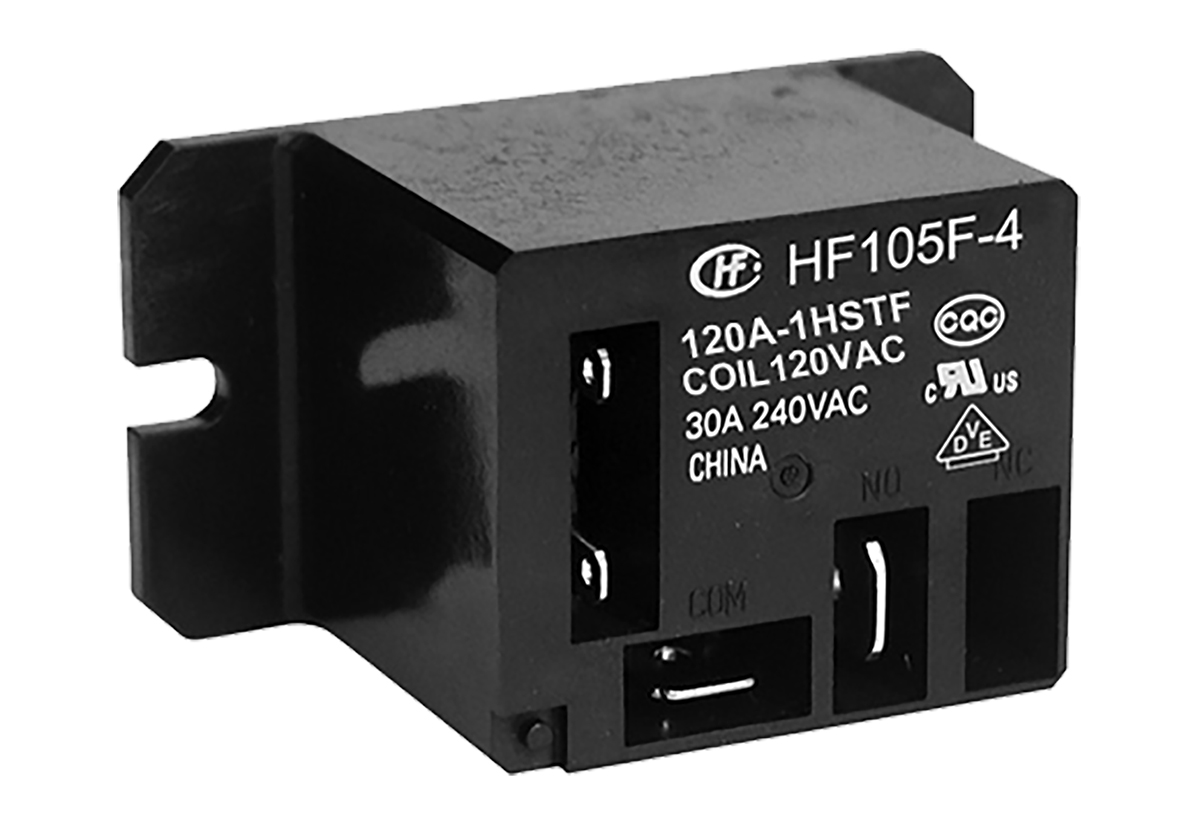 Hongfa Europe GMBH Flange Mount Power Relay, 120V ac Coil, 40A Switching Current, SPST