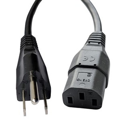 RS PRO Straight IEC C13 Socket to Straight Type B NEMA 5-15 Power Cord, 2m