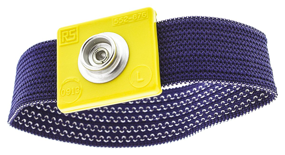 RS PRO ESD Grounding Wrist Strap With 10 mm Stud