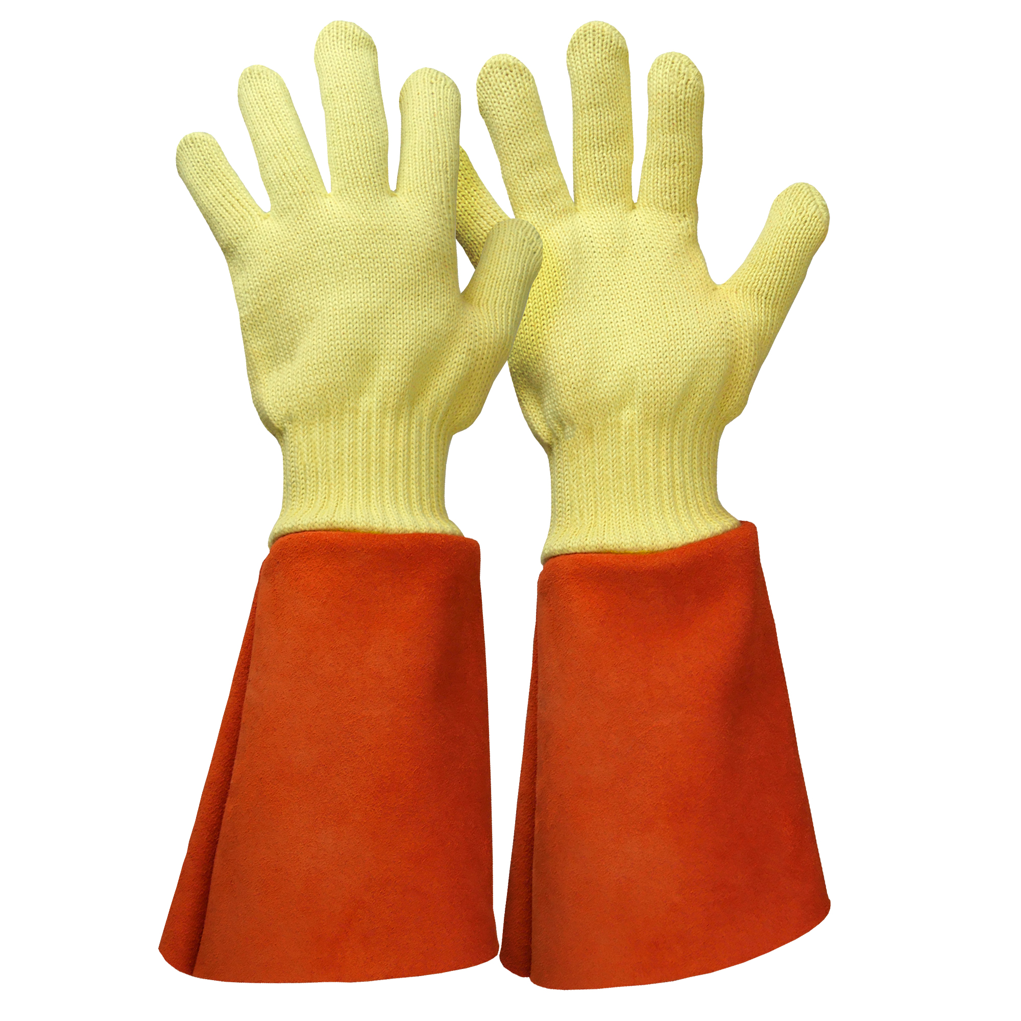 Rostaing Para Aramid, Leather Work Gloves, Size 10, Cotton Coating