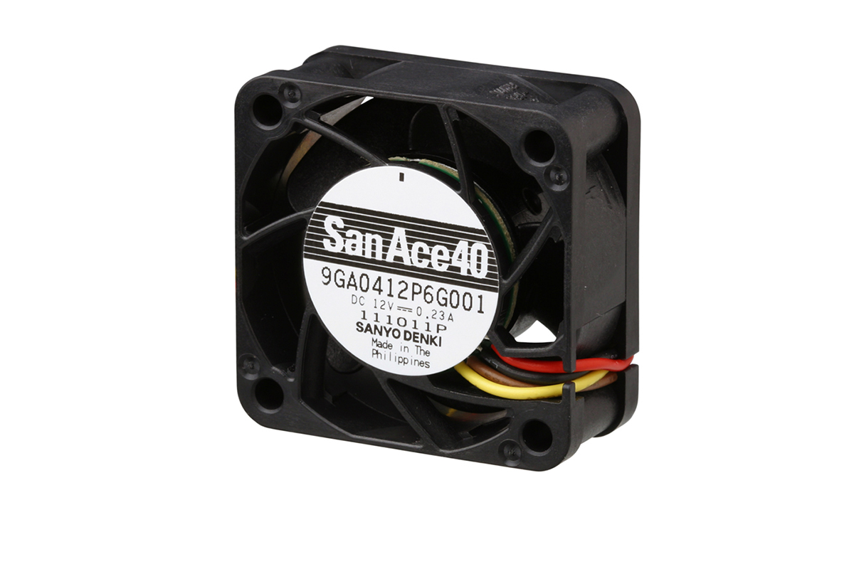 Sanyo Denki 9GA Series Axial Fan, 12 V dc, DC Operation, 12.6m³/h, 960mW, 80mA Max, 40 x 40 x 20mm