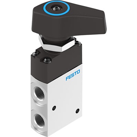 Festo Manual Pneumatic Relay Pneumatic Manual Control Valve VHEF Series, G 1/4, 1/4in, VHEF-ET-B32-G14
