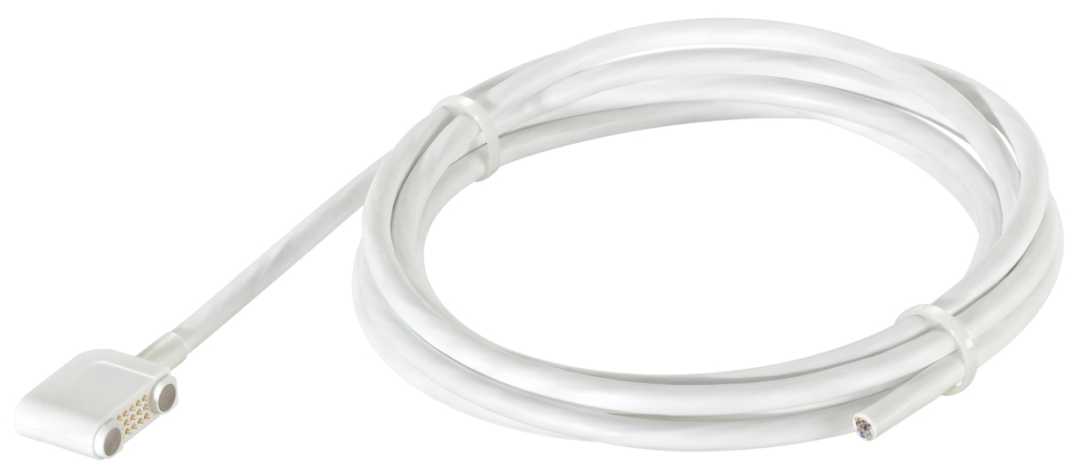 Rosenberger MultiMag 15 Series Male Magnetic Rectangular to Unterminated, 3 m 60 mΩ