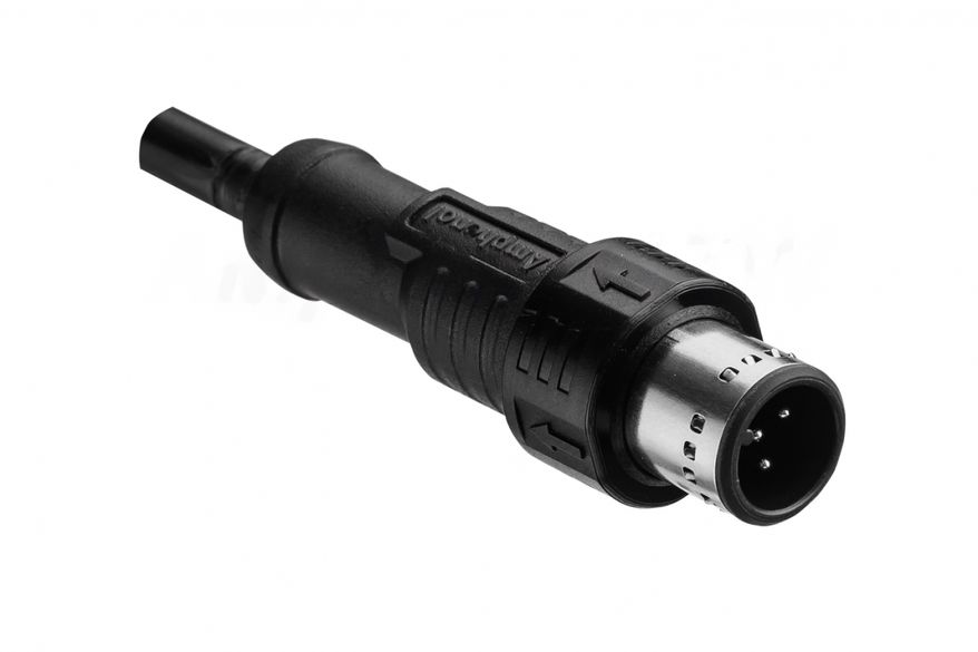 Amphenol Industrial Circular Connector, 4 Contacts, M12 Connector, Plug, Male, IP68