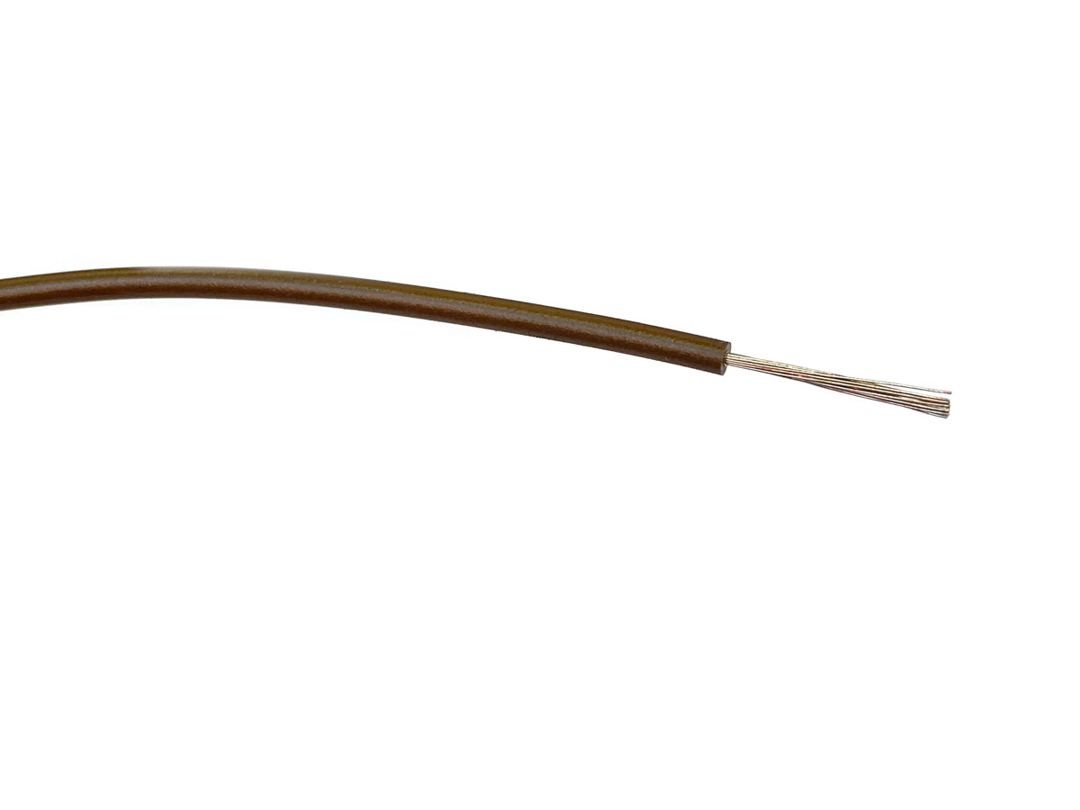 RS PRO Brown 1mm²mm² Hook Up Wire, 18 AWG, 32/0.2 mm, 100m, PVC Insulation